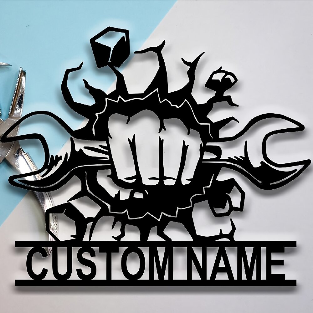 Workshop Tools Store - Custom Metal Workshop Wall Sign with