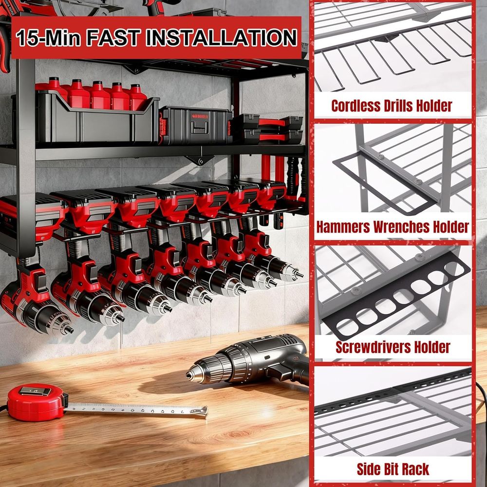 150Lbs 3 Layer Metal Tool Stor - Tools For Garage Workshop reseña y precio