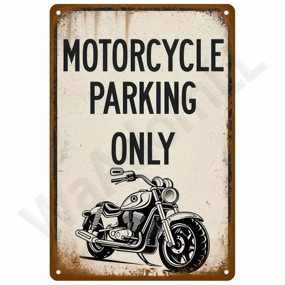 Vintage Retro Tin Signs Set -  - Tools For Motorcycle Workshop reseña y precio