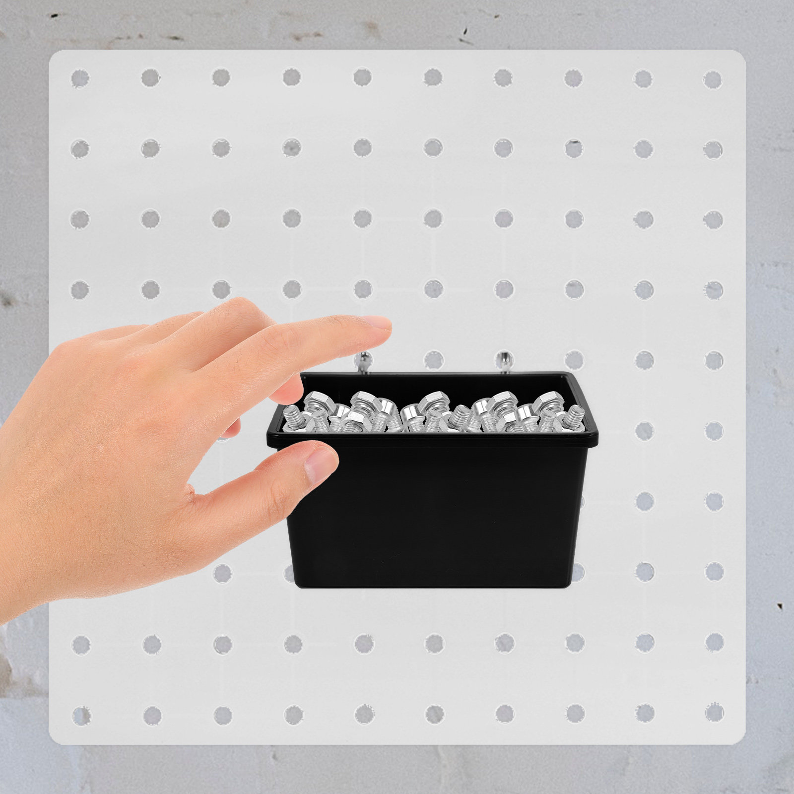 6Sets Pegboard Bins Plastic St - Workshop Tools Organizing reseña y precio