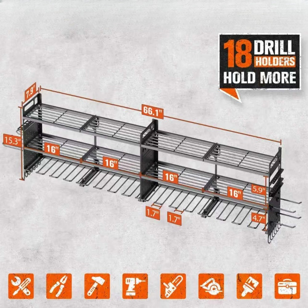 Large Wall Mount Tool Organize - Workshop Tools Wall reseña y precio