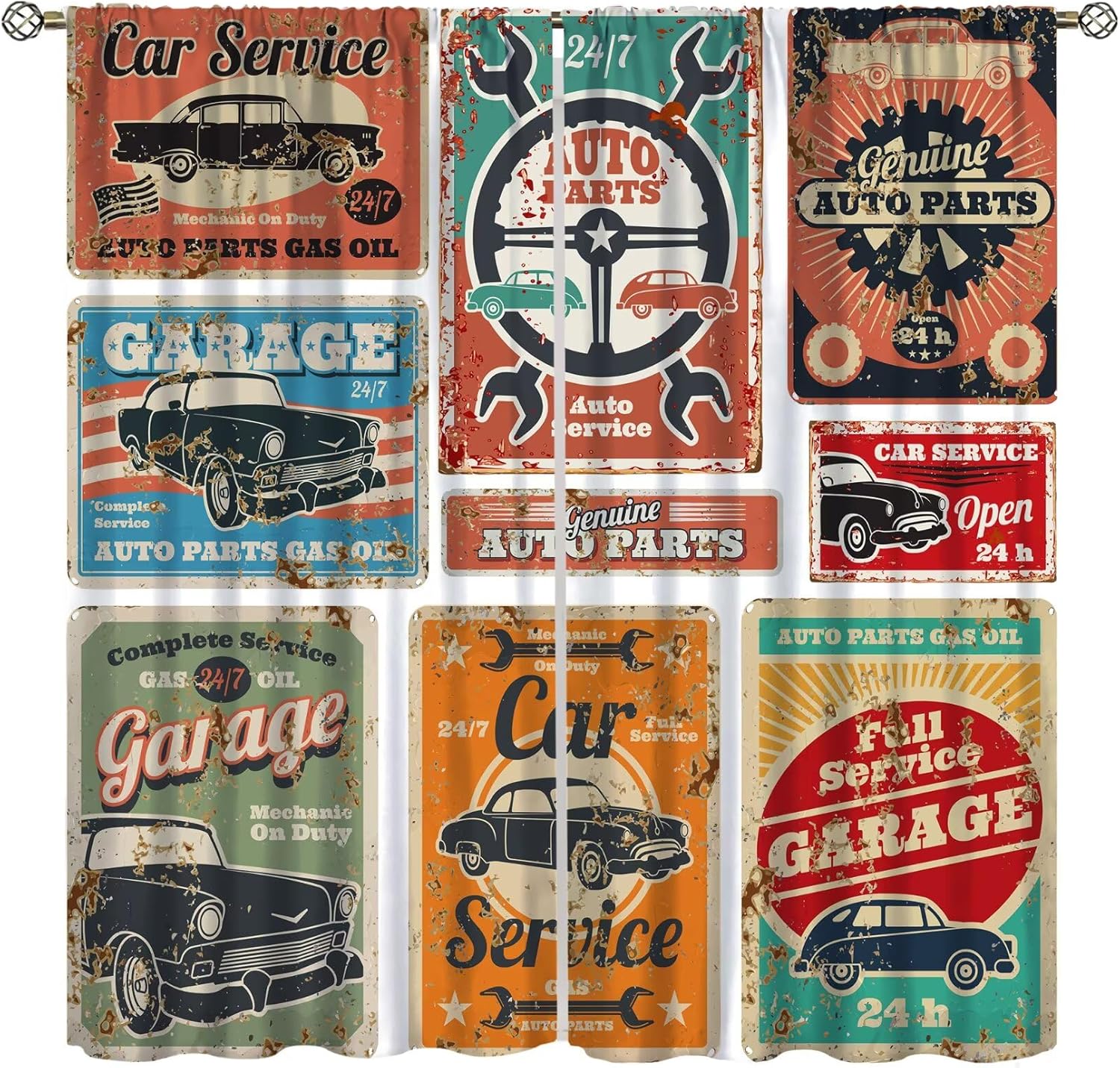 Garage Curtains, Vintage Man D - Workshop Tools Youtube reseña y precio