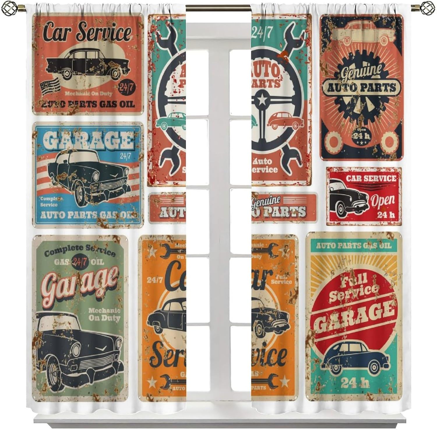 Garage Curtains, Vintage Man D - Workshop Tools Youtube reseña y precio