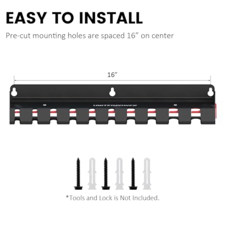 Lockable Wall Mount Storage Ra - Workshop Tools Store reseña y precio