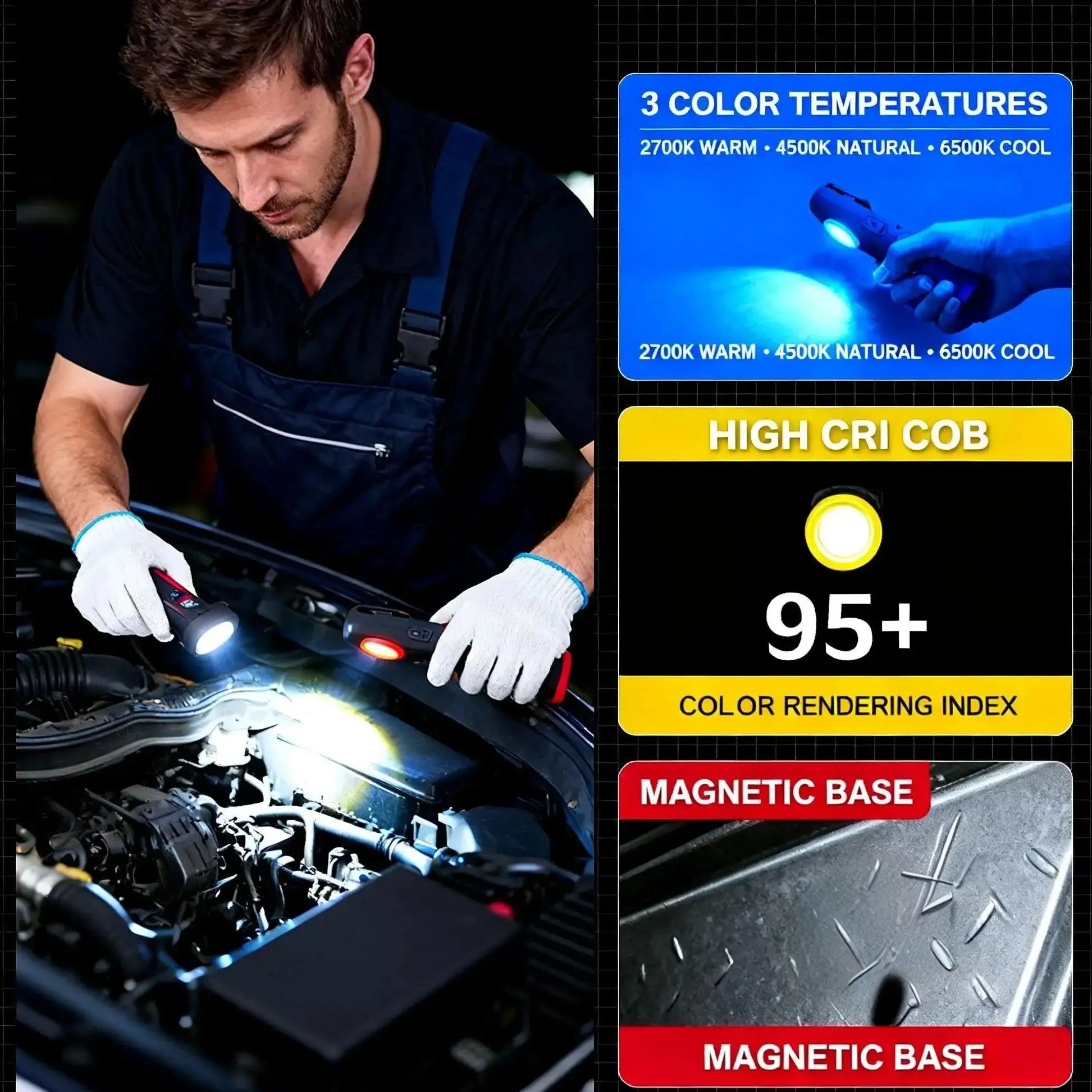 FUNAYA Portable Flashlight Car - Tools Work reseña y precio