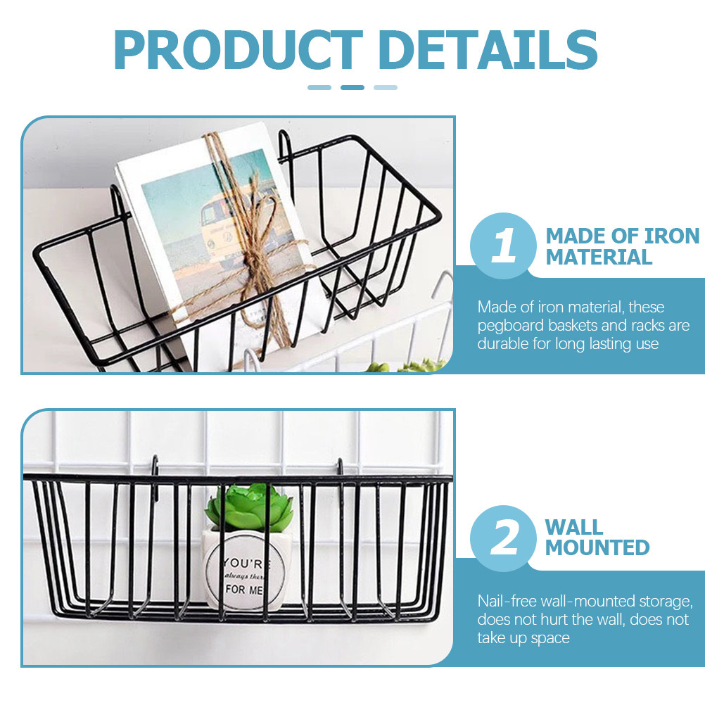 2Sets Iron Pegboard Baskets Wa - Workshop Tools Organizing reseña y precio