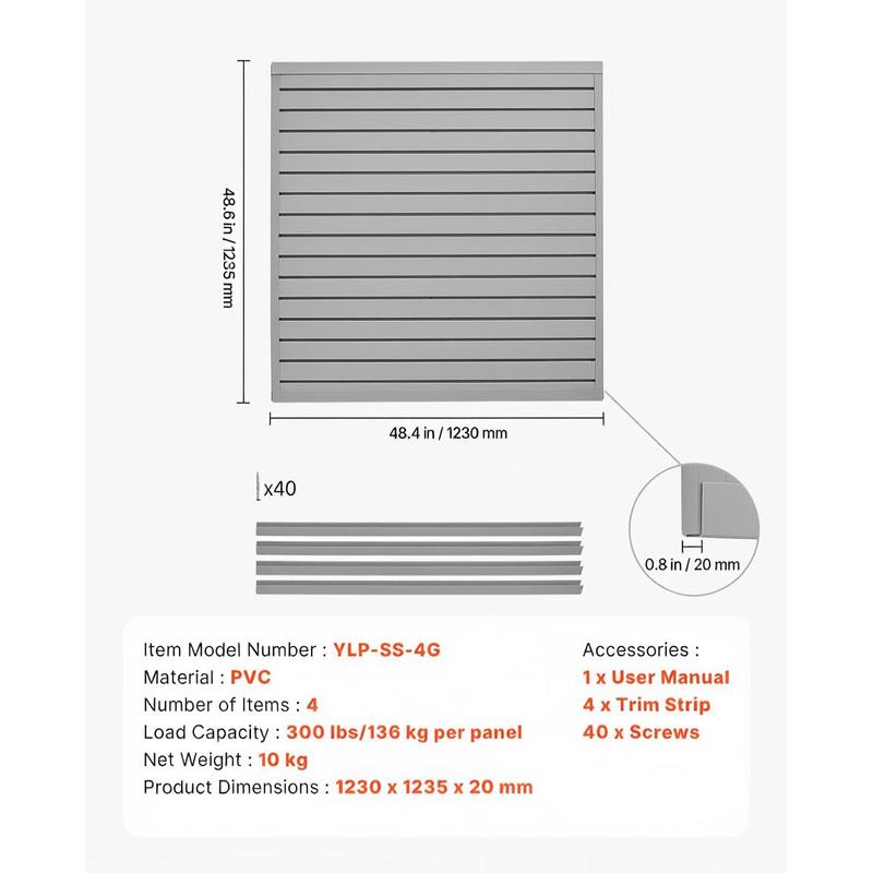 PVC Wall Plank 4 x 4 ft For Ga - Workshop Tools Wall reseña y precio