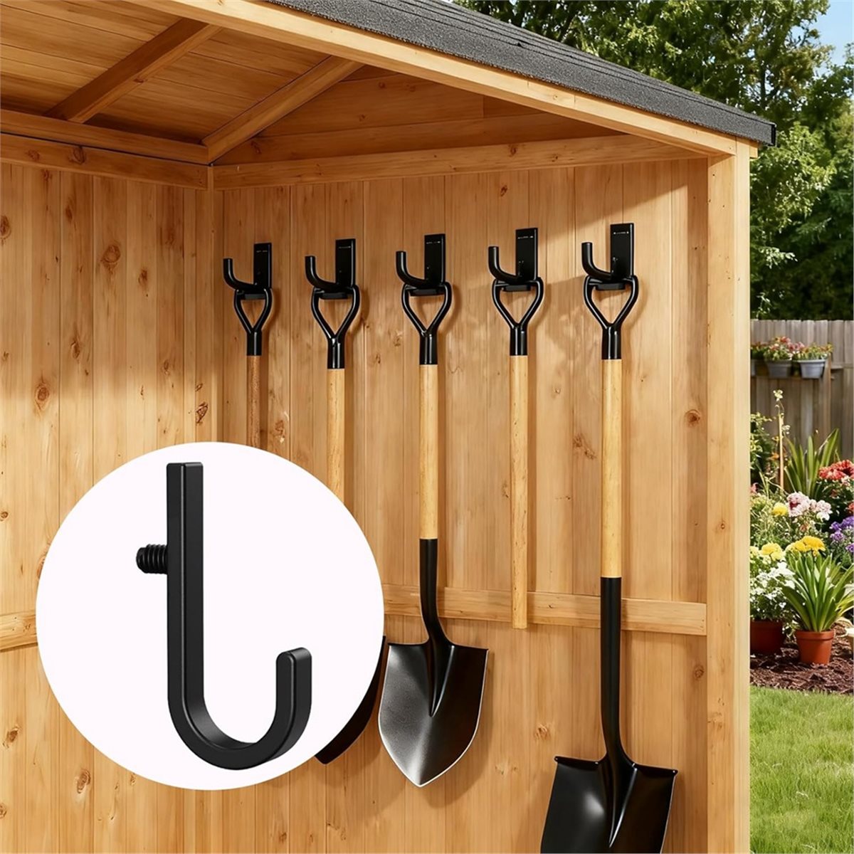 10Pcs Storage Shed Tool Hooks, - Workshop Tools Organizing reseña y precio