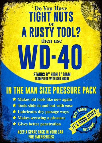 Vintage Retro WD40 Spray Garag - Tools For Garage Workshop reseña y precio
