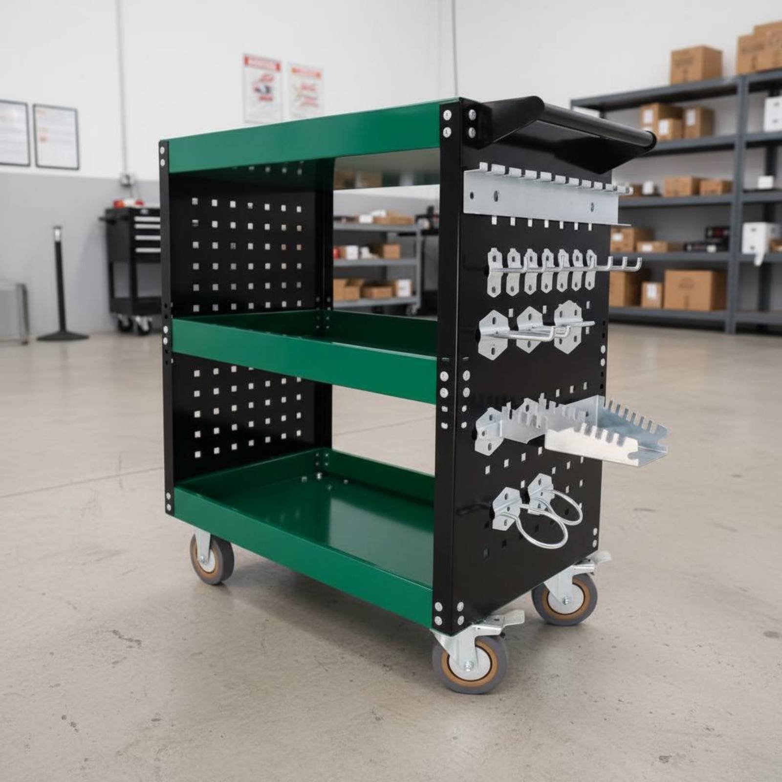 3-Tier Tool Cart Thickened Ste - Tools For Garage Workshop reseña y precio
