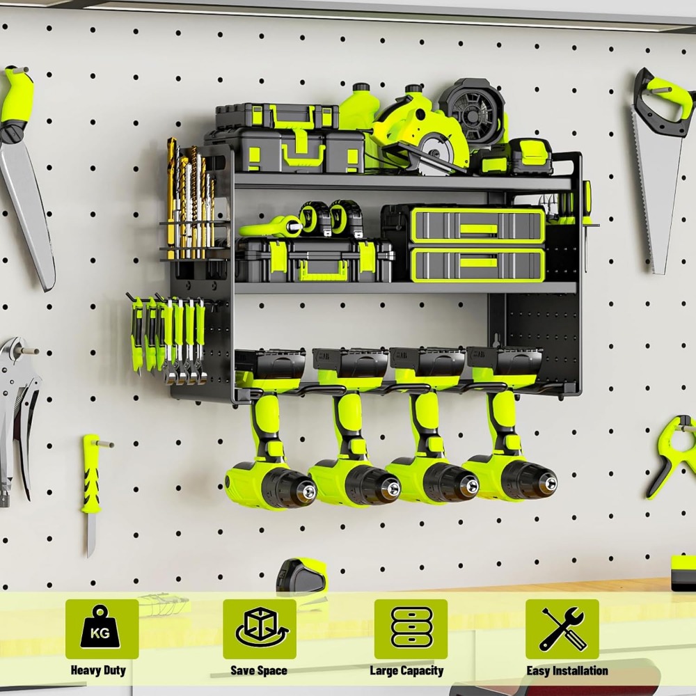 Wall Mount Tool Organizer with - Workshop Tools Wall reseña y precio
