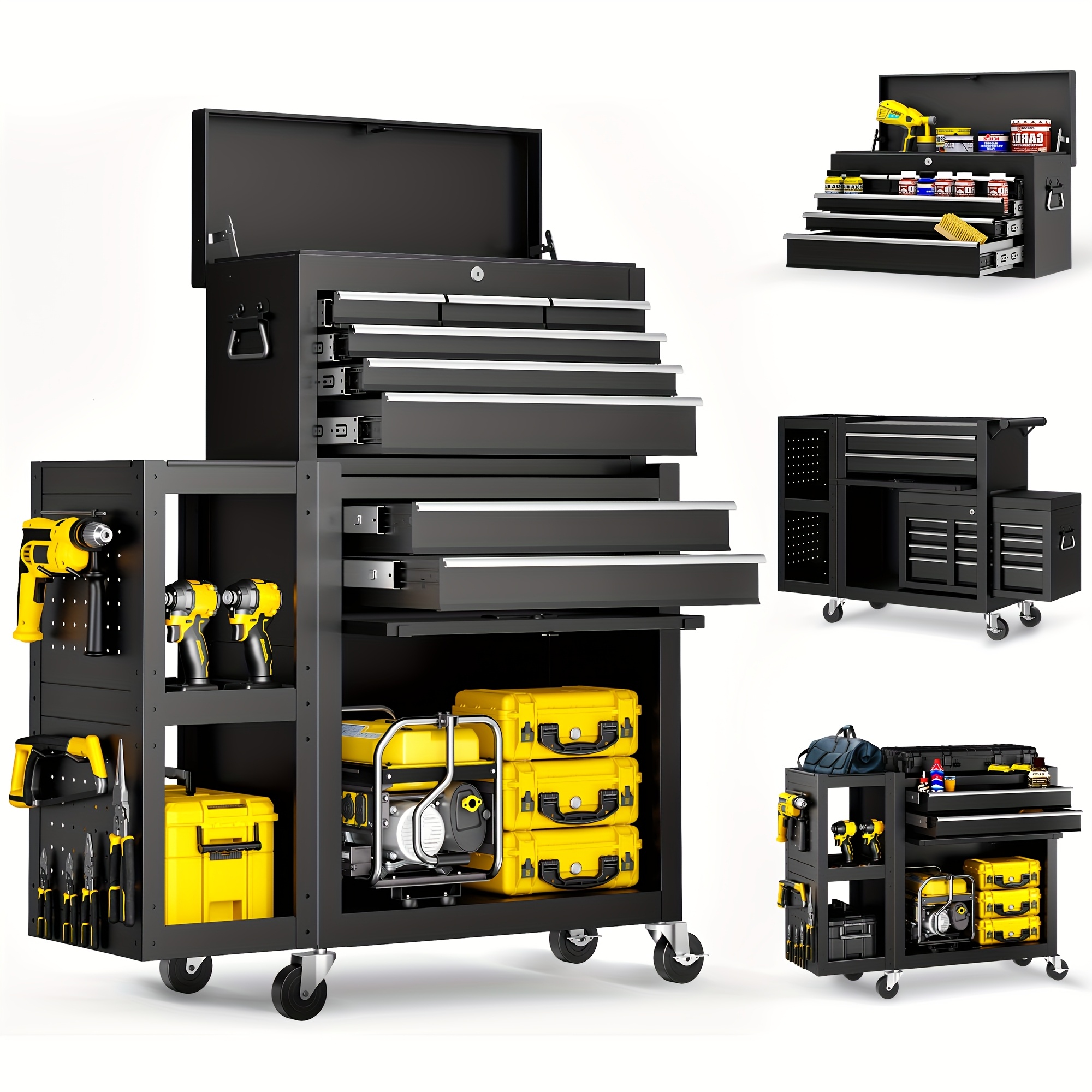 5/8-Drawer Rolling Tool Storag - Tools For Garage Workshop reseña y precio