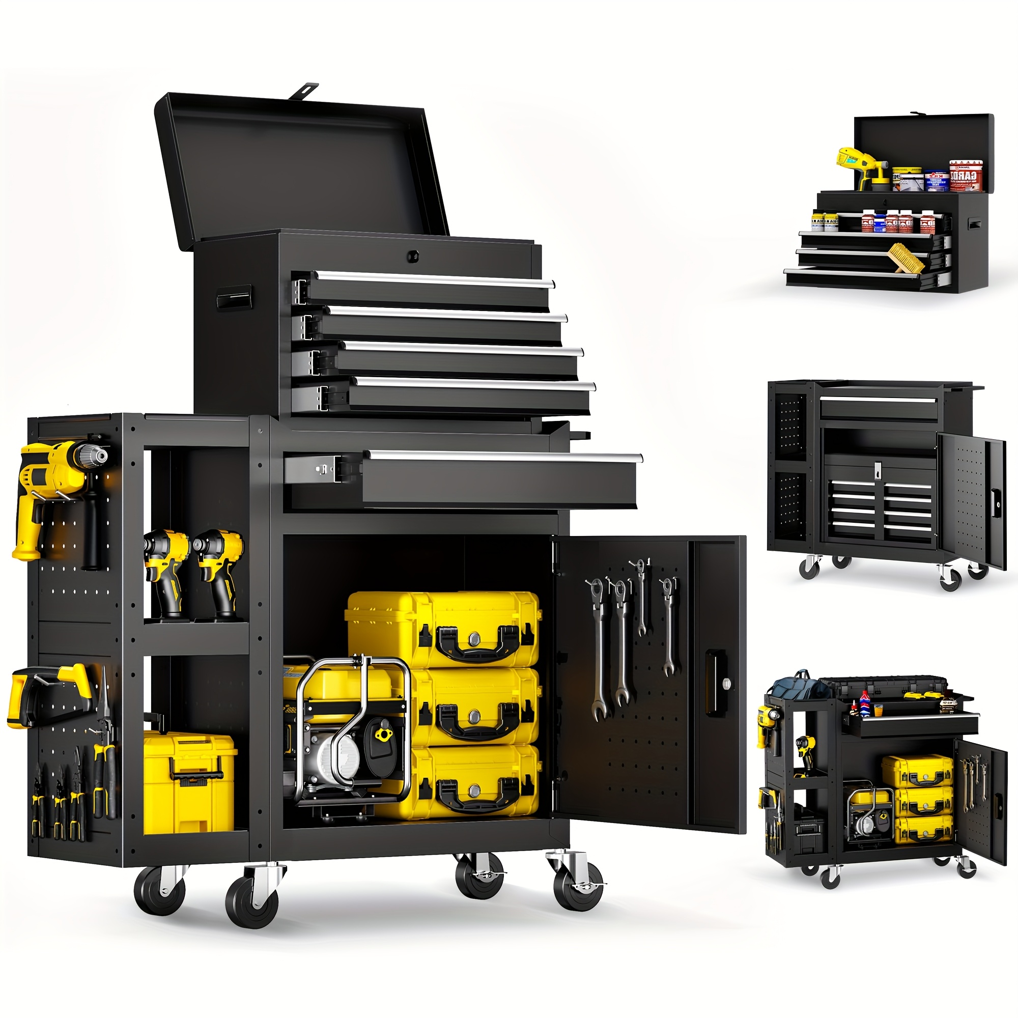 5/8-Drawer Rolling Tool Storag - Tools For Garage Workshop reseña y precio